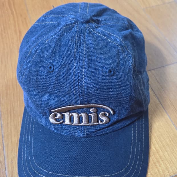 이미스 워시드 데님 볼캡 그레이 블랙  