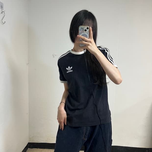 Adidas Black Firebird Ringer T-Shirt