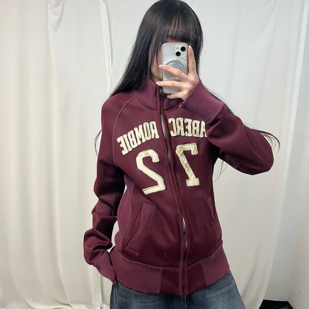 Abercrombie Burgundy Track Jacket