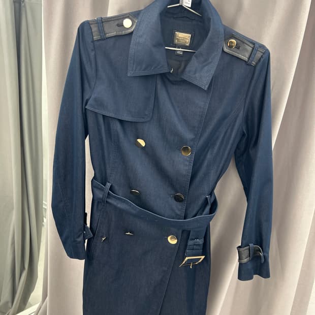 돌체앤가바나 데님코티드 트렌치코트