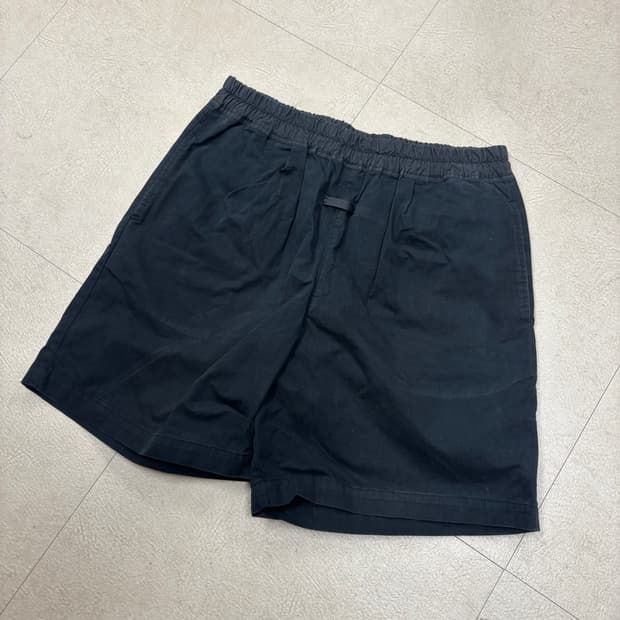 피어오브갓 블랙 코튼 나일론 하프팬츠