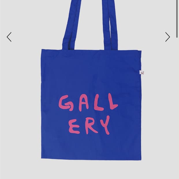 1011갤러리 로고 에코백 블루