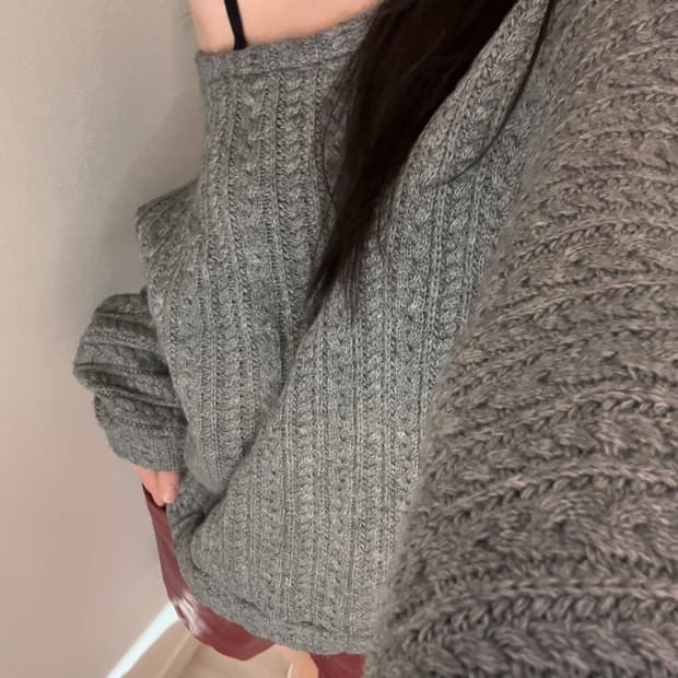 CECIL MCBEE dolman sleeve grey knit