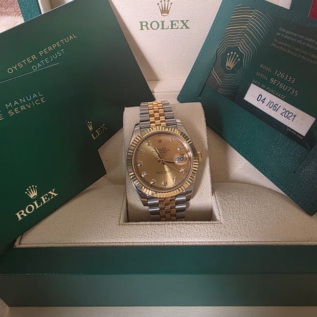 롤렉스 데이저스트 41 콤비 샴페인 10P 풀셋 (126333)