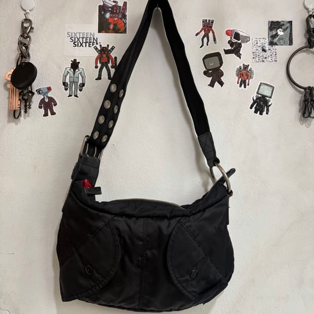 빈티지 블랙 숄더백