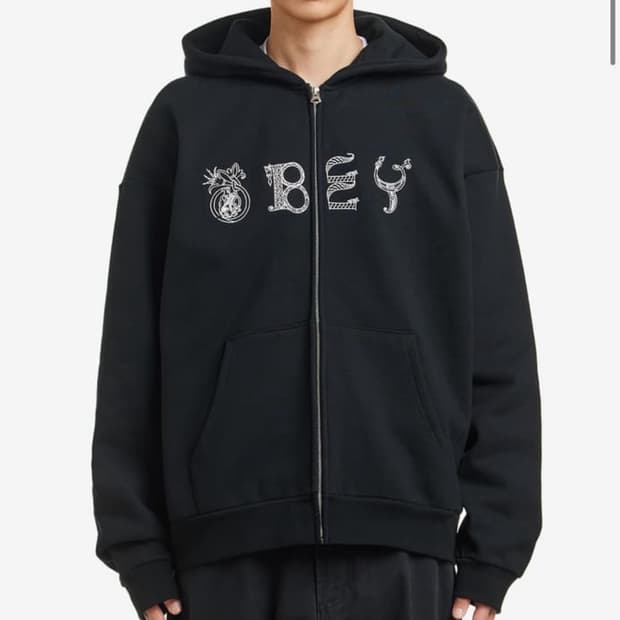 obey 후드집업 새상품 xl
