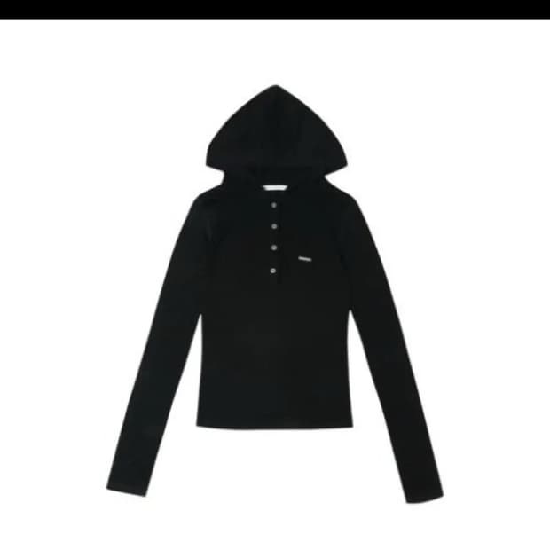 보헴서 후드 버튼 워머 티(브라운)