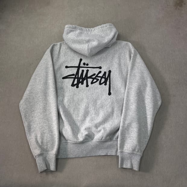 100 스투시 베이직 오트밀 후드티