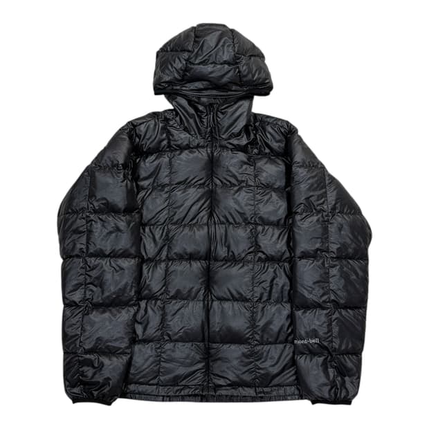 몽벨 빈티지 우먼 나일론 후드 경량패딩 블랙 S