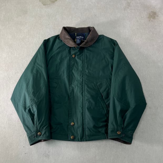 105 노티카 빈티지 레더 블루종 자켓