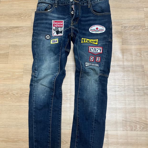 디스퀘어드2 패치 데님 팬츠 48