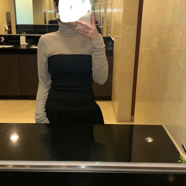 블랙 튜브탑 맥시원피스