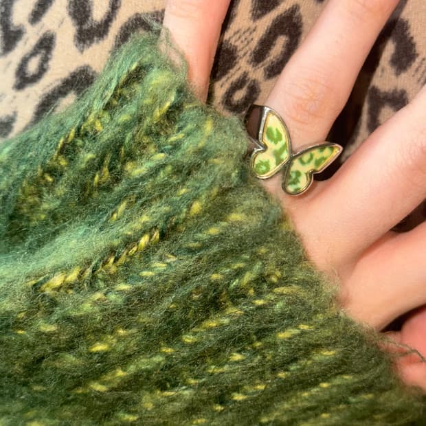 빈티지 호피나비반지