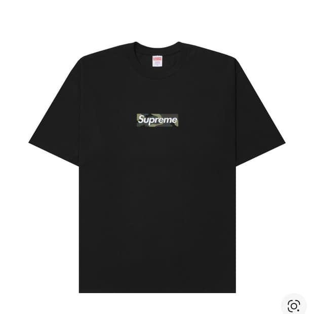 [2XL,XXL] 슈프림 박스로고 티셔츠 반팔 블랙 - 23FW