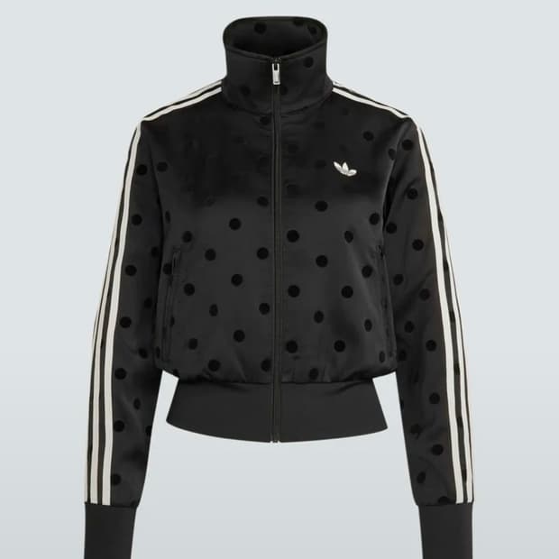 아디다스 새틴 폴카 닷 트랙탑 s