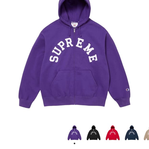 24SS 슈프림 챔피온 콜라보 후드집업