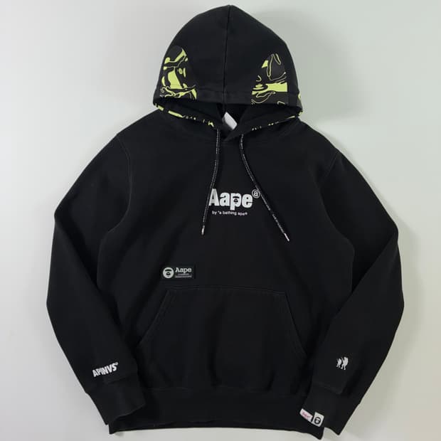 Aape 베이프 에이프라인 카모후드 리플렉트 후드티