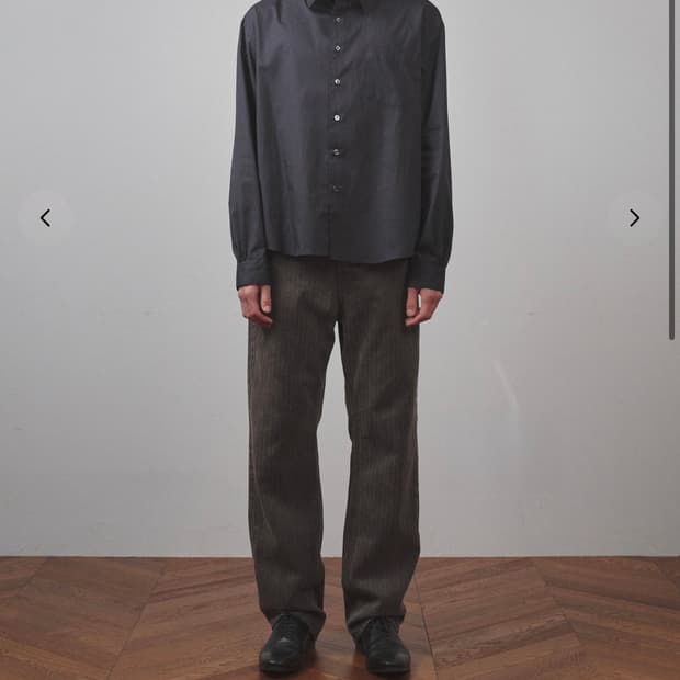 서피스에디션 JACQUARD STRIPE SHIRT DARK GRAY