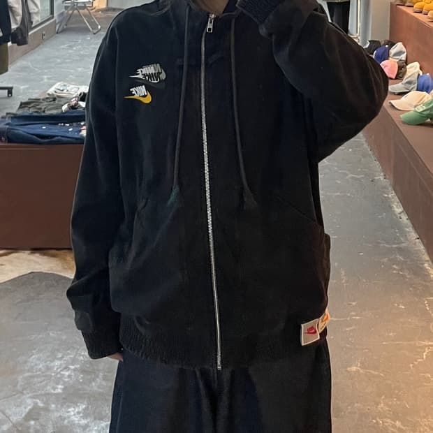 나이키 더블 스우시 오버핏 워싱 집업 자켓 H2156