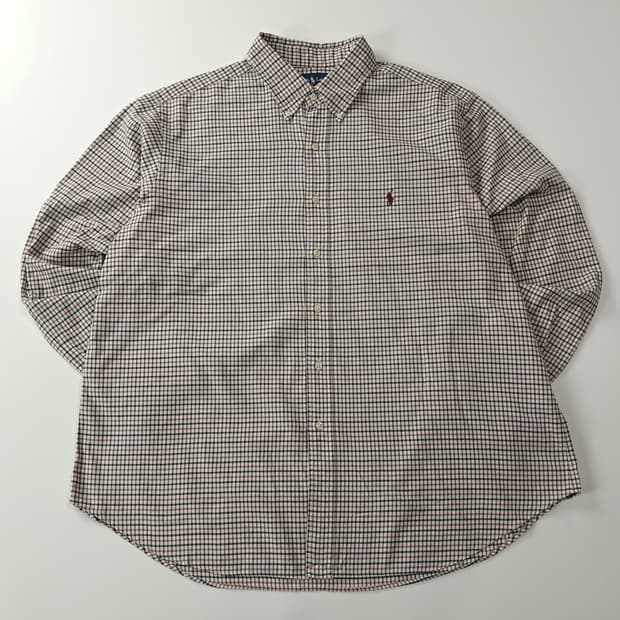 CK325 2XL 폴로 90s 홍콩판 마이크로 태터솔 체크 셔츠 남방