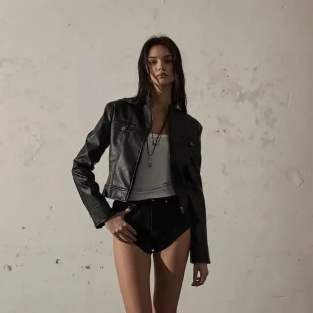 [새상품]보헤미안 서울 washed leather jacket brown