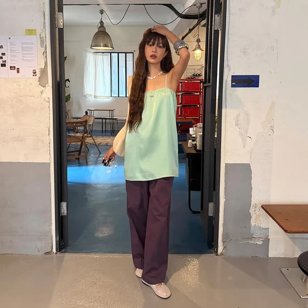 오버듀플레어 COLOR WIDE PANTS_BERRY PERRY