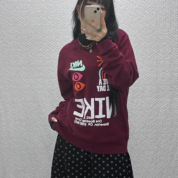 나이키 남성 HBR 올드스쿨 그래픽 로고 맨투맨 XL C09083