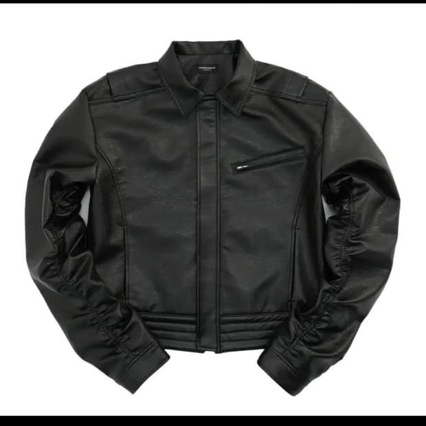 (구매)파아카이브 퍼커링 레더자켓 1사이즈