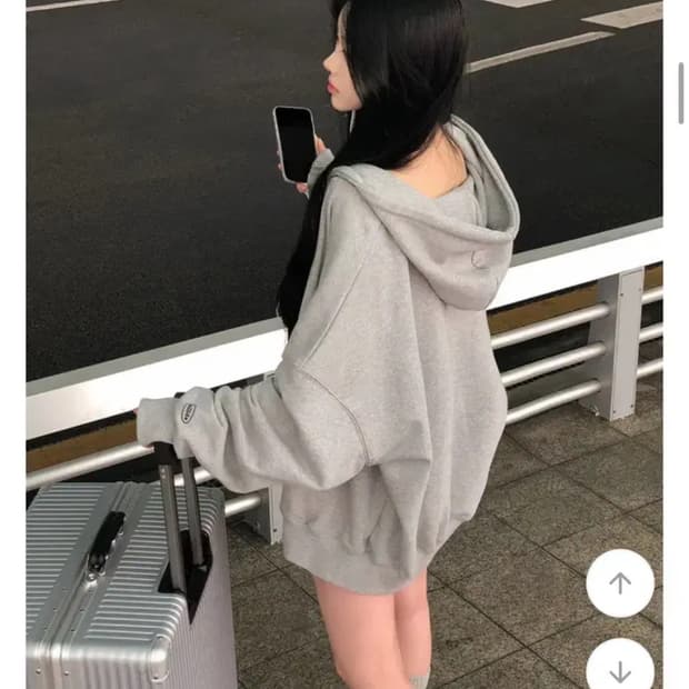 에이블리 MADE 오버 루즈핏 투웨이 후드집업 블랙