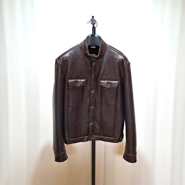 (택포) AX 아르마니익스체인지 비건레더 무스탕 XL B128