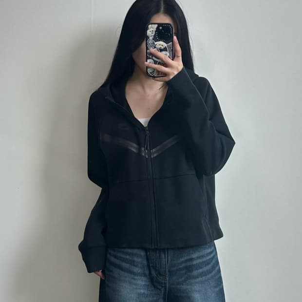 나이키 테크팩 블랙 후드집업