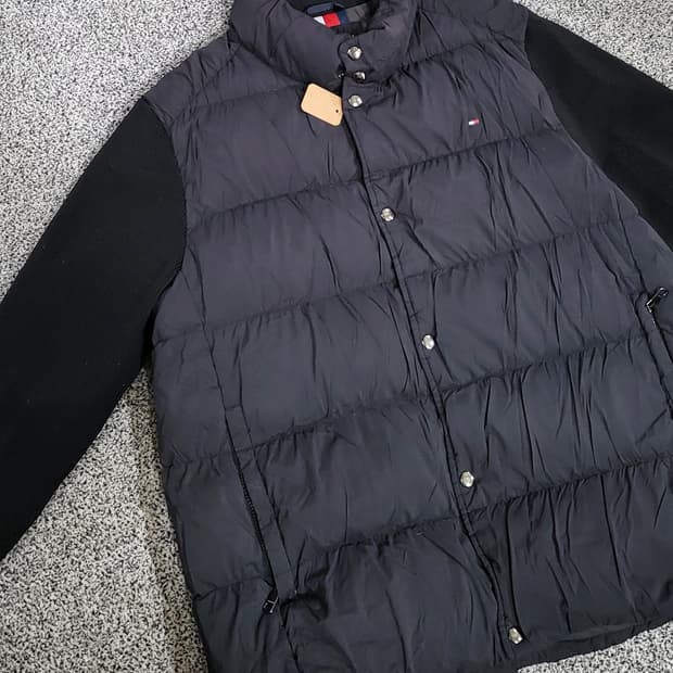 타미힐피거 패딩 니트 자켓