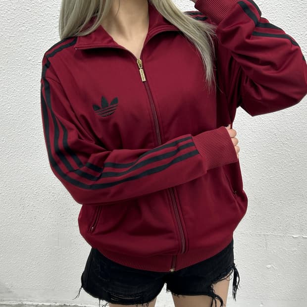 아디다스 네이비라인 버건디 트랙탑 95