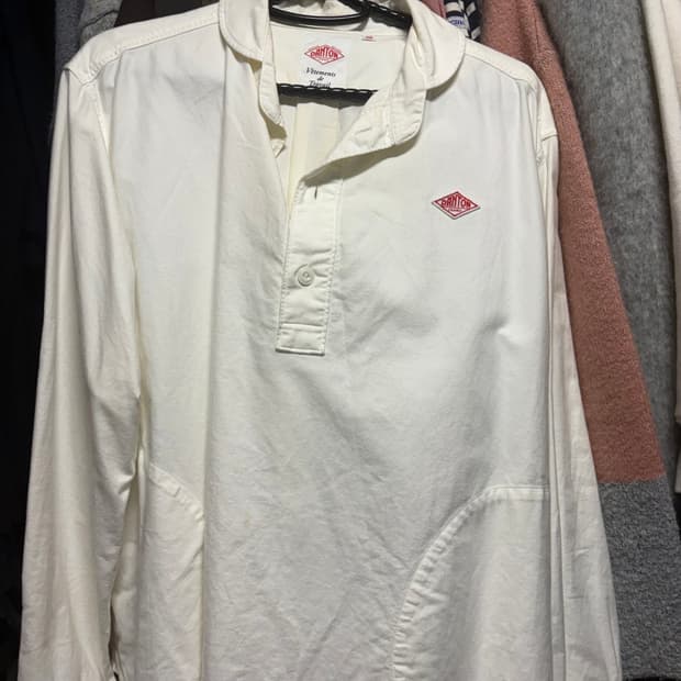 단톤 DANTO 25FW 코튼 플란넬 라운드카라 풀오버 셔츠