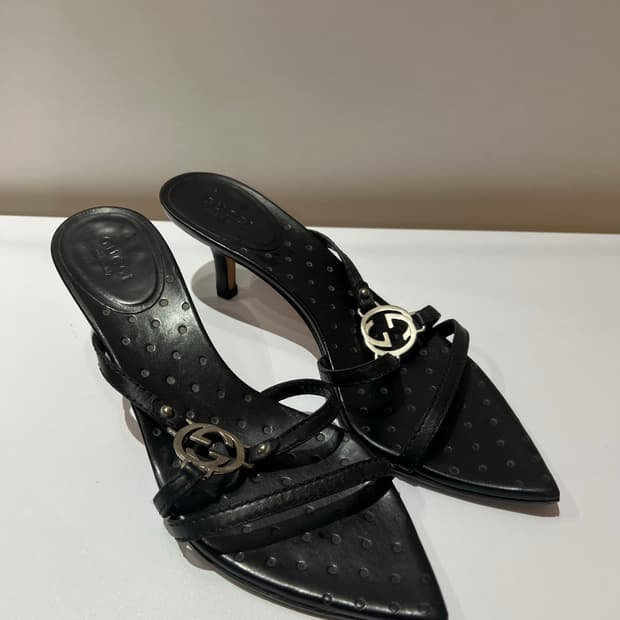 [정품] 구찌 빈티지 톰포드 아카이브 GG 로고 스트랩 샌들