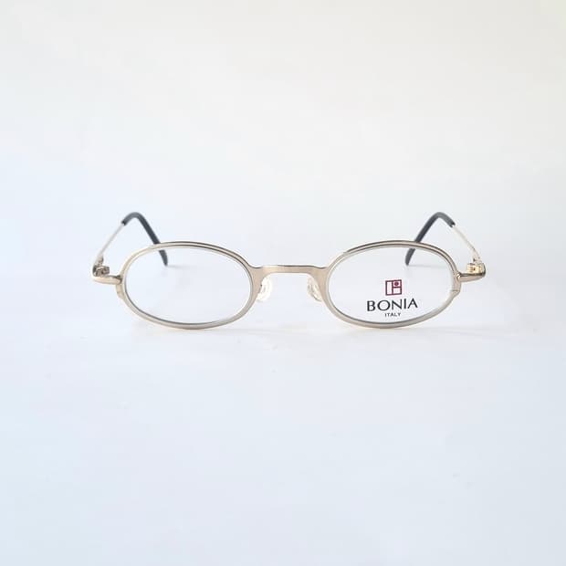 데드스탁 BONIA 빈티지 무드 미니멀 오벌 메탈 안경테