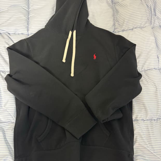 폴로랄프로렌 블랙 후드티 L