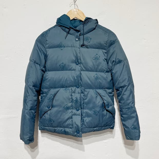 히스테릭글래머 퍽베어 리버시블 다운 자켓 블루