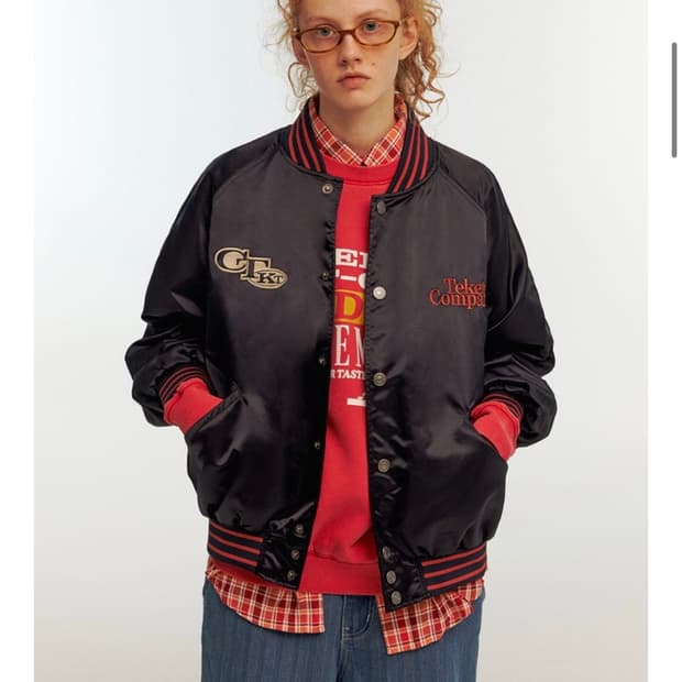 테켓 keyword satin jacket