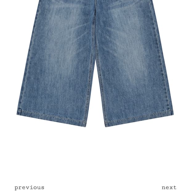 더버터크림 SLOCO 로우라이즈 버뮤다 데님 M 사이즈