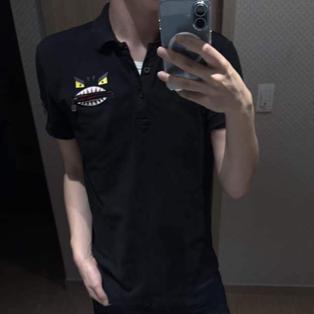[L] 엘스틴코(Elstinko) 빅 몬스터 그래픽 지퍼 디테일 카라티 