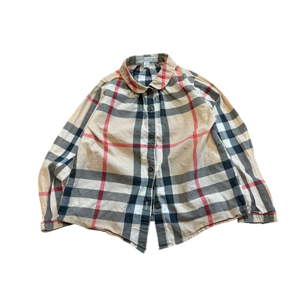버버리 칠드런 노바체크 셔츠 5Y