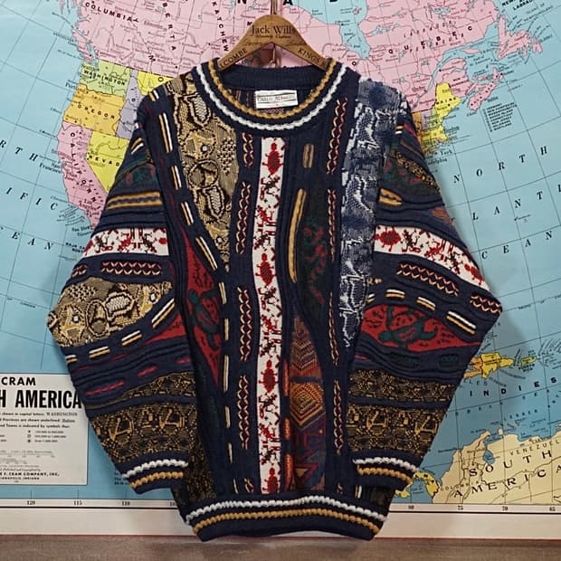 90s 오스트레일리아 Carlo 케이블 니트