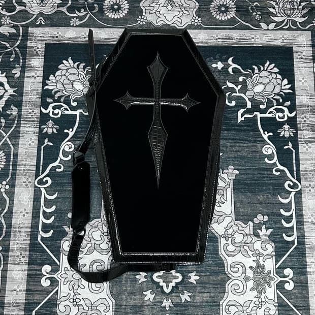 Killstar Coffin 킬스타 커핀 관 십자가 대형 가방 고스 펑크