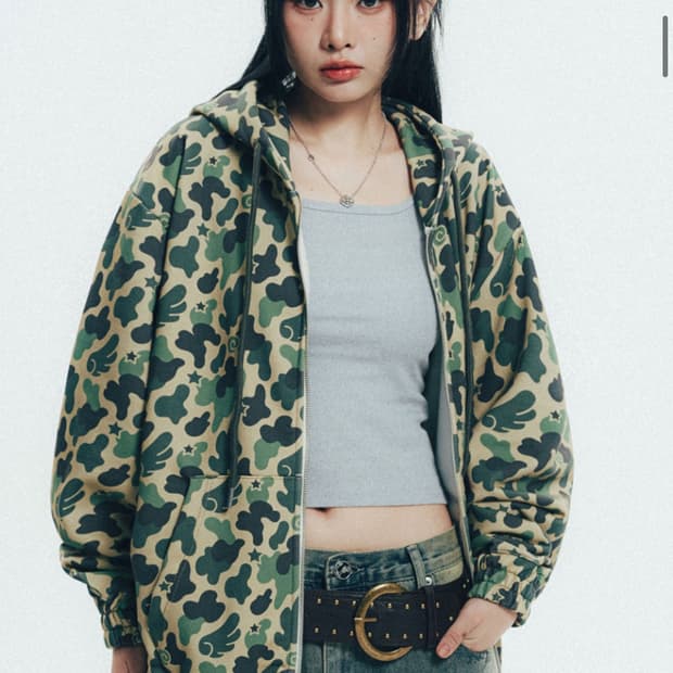 벤젤 카모 후드집업 XL