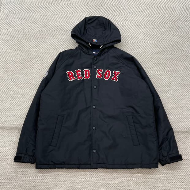 mlb 레드삭스 로고 후드패딩 r2540
