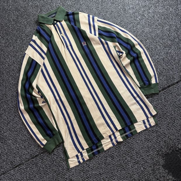 타미힐피거 올드스쿨 스트라이프 럭비 셔츠 폴로셔츠 4126