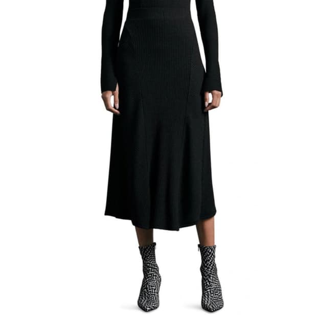 랙앤본 에코 골지 풀온 스커트