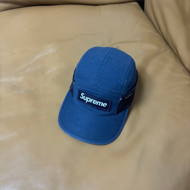 Supreme 슈프림 23fw 메쉬 포켓 네이비 캠프캡 모자 (Navy)