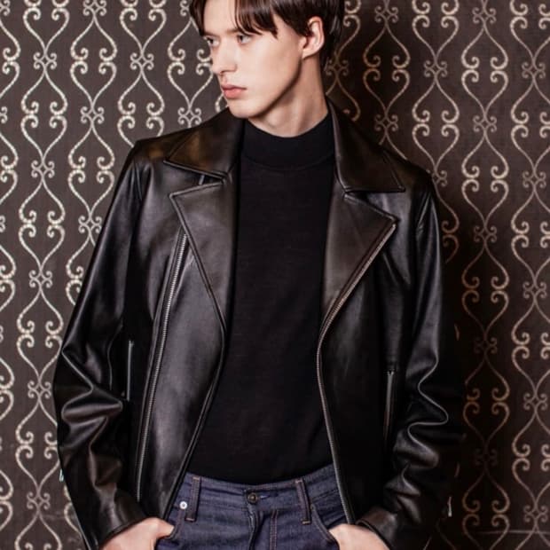 [L]론트 L003 라이더자켓 램스킨